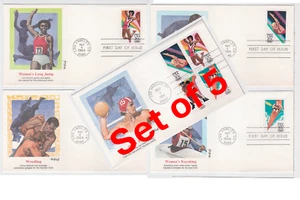 TurtlesTradingPost- Summer Olympics 1984 #2082-2085 FDC Fleetwood Cachet- All 5 - Picture 1 of 5