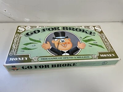Vintage GO FOR BROKE Board Game Selchow & Righter 1965 No. 58 - 1965 Incomplete - Image 1 of 4