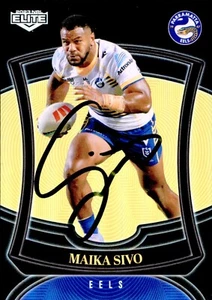 Signed 2023 Parramatta Eels NRL TLA Elite Parallel Card - Maika Sivo - Picture 1 of 3