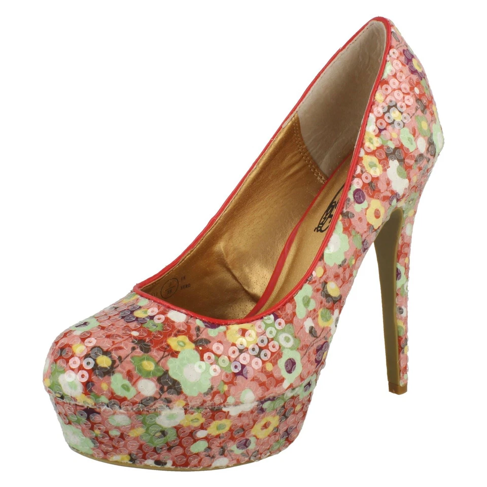 Mujer Spot On Plataforma Tacón Zapato - Imagen 1 de 1