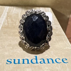 NWT Sundance Catalog Silver Lapis “Pinch Me Ring” Size 6 $148 - Picture 1 of 5