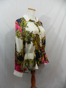 BLUSA IMPULSIVA para mujer XL Patrón Sedoso Polietileno IMPULSIVA Doble/Bajo Dobladillo Volantes Bustivo - Imagen 1 de 12