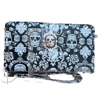 MUÑECA/CARTERA BETSY JOHNSON CALAVERAS XOZIPP-C NEGRA/BLANCA Foto 1 de 4