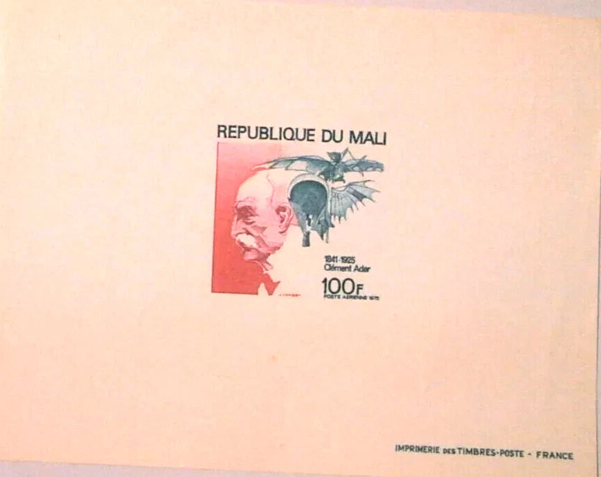 Malí 1975 pionero de la aviación francesa Clement ADER Scott C259 PRUEBA IMPERFORADA Foto 1 de 1