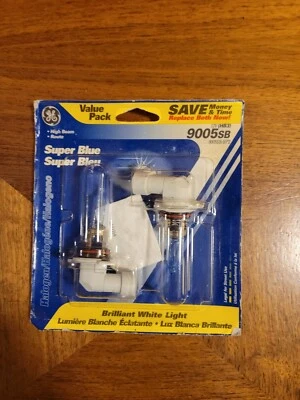 GE Super Azul Faros Bombillas Lámparas 9005SB 9005SB/BP2 Foto 1 de 2