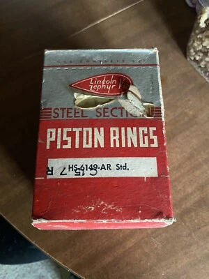 JUEGO COMPLETO DE ANILLOS DE PISTÓN LINCOLN V-12 VINTAGE, 96HS-6149-AR ESTÁNDAR, ¡EN CAJA!! Foto 1 de 4