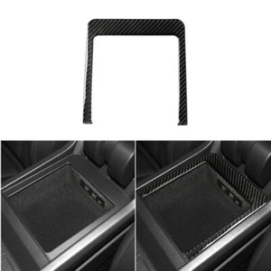 Carbon Fiber Interior Storage Box Panel Trim Cover Sticker For Audi Q7 2016-2019 - Foto 1 di 10