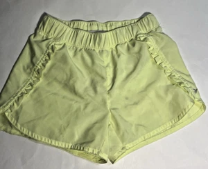 Old Navy Dolphin-Hem Ruffle Run Girls Shorts NWOT Neon Green 10-12 Large - Picture 1 of 4