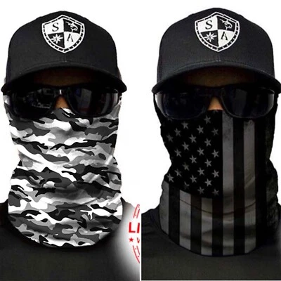 (2) Salt Armour Pesca Blanco Camuflaje + Blackout Bandera Americana Escudo/Máscara Foto 1 de 4