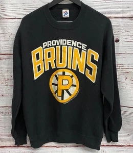Vintage Providence P Bruins American Hockey League AHL Sweatshirt Black Size L - Picture 1 of 8
