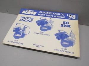 1998 KTM 50 SXR ADVENTURE PRO JUNIOR PRO SENIOR MOTOR ENGINE SPARE PARTS MANUAL - Foto 1 di 3