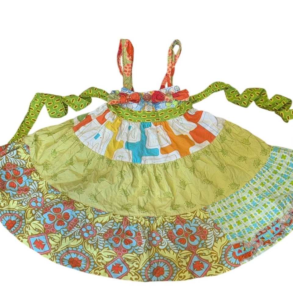 Matilda Jane платиновое платье размер 2 #5/20 зоопарк слон печать ярусный играть платье - Изображение 1 из 4