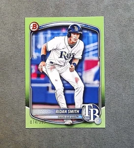 2025 Bowman - Prospects Aidan Smith #BP-81 Neon Green 074/399 (RC) - Picture 1 of 2