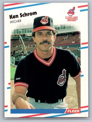 1988 Fleer - Ken Schrom #614 Cleveland Indians MLB Baseball Card - Image 1 of 2