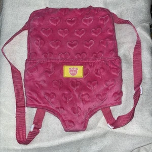 Build A Bear BAB Plüsch Rucksack Träger rosa Herzen verstellbare Träger - Bild 1 von 6