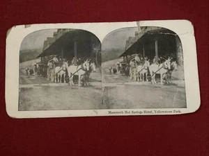 Mammoth Hot Springs Hotel Yellowstone Park Stero View - Picture 1 of 2