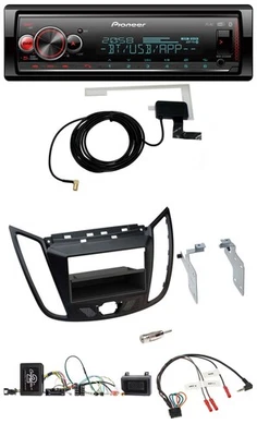 Pioneer Bluetooth DAB USB Lenkrad Autoradio für Ford C-Max Kuga matt schwarz - Bild 1 von 4