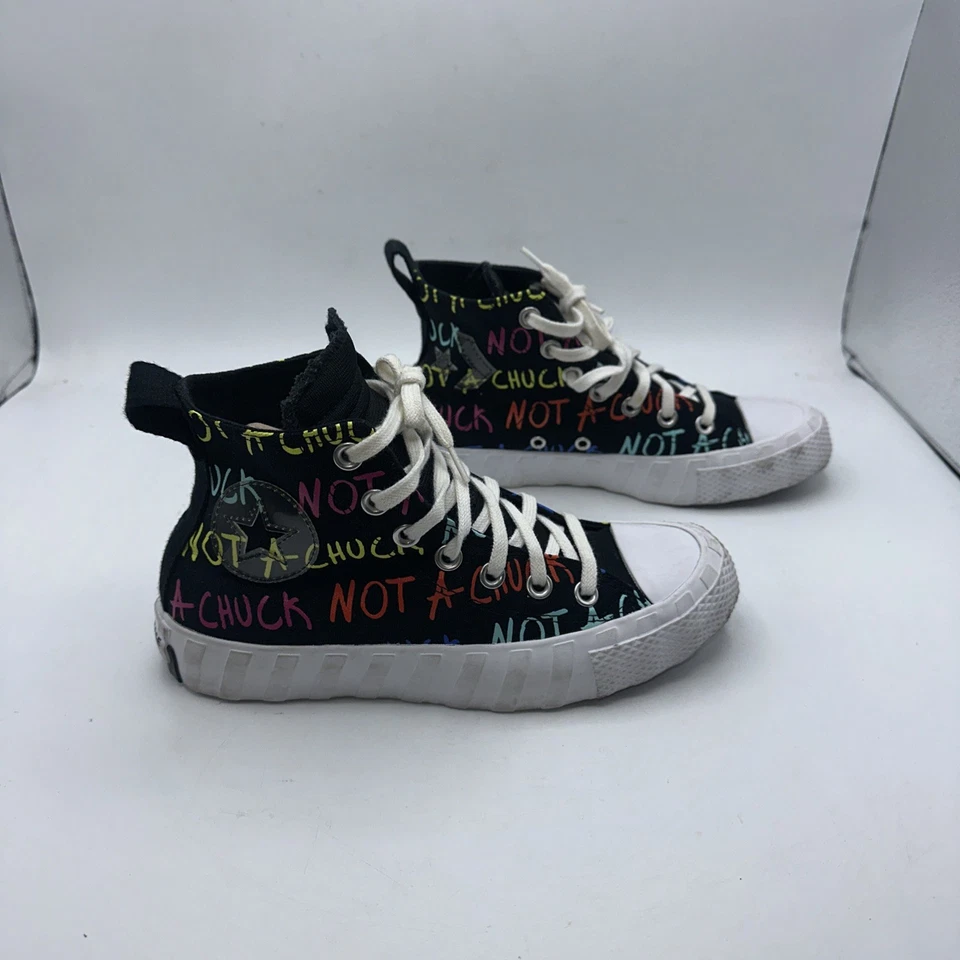 匡威鞋 儿童 5 男孩 UNT1TL3D 非 Chuck Hi 运动鞋 273166C 黑色 — 第 1/4 张图片