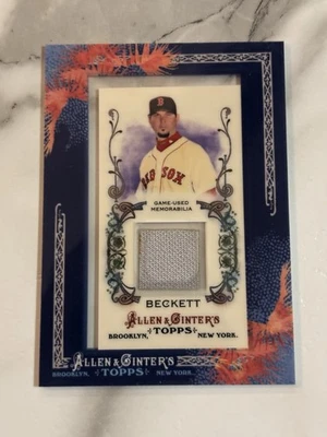 2011 Topps Allen & Ginter Josh Beckett Game Used Mini Relic, Red Sox Great ⚾️⚾️ - Image 1 of 4