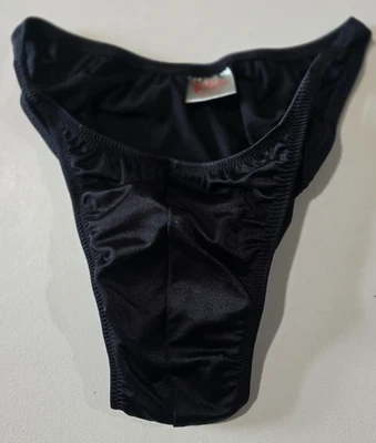 Andreas Cahling Men's Bodybuilding Physique Posing Trunks Black Swim Briefs LG - Image 1 of 4