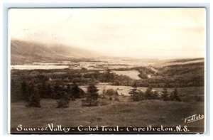 Vintage Echt Foto Postkarte Sunrise Valley Cabot Trail Cape Breton NS 1935 - Bild 1 von 2