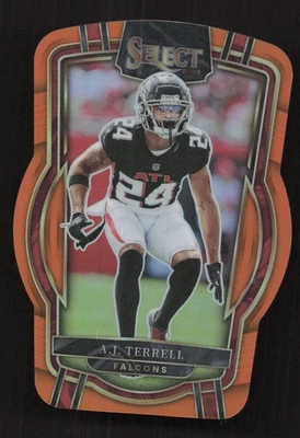 2022 Panini Select A.J. Terrell Orange Prizm Die Cut #/199 SN #296 Card - Image 1 of 2