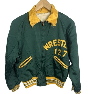 Vintage 1940’s Rawlings San Ramon Wresting Satin Jacket Size 42 - Image 1 of 4