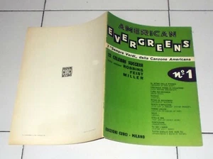 Spartiti AMERICAN EVERGREENS n 1 Curci 1960 Piano Vocal I Sempre Verdi americani - Imagen 1 de 3