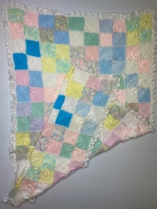 Baby hand knitted Shawl Blanket Wrap, Cot size. NEW. - Picture 1 of 3