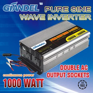 1000W Inverter 2000W Peak Power Pure Sine Wave 12V-240V Cigarette light plug - Picture 1 of 8