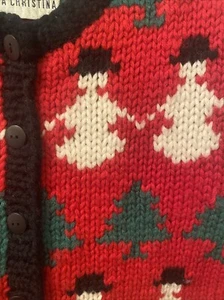 Maglione Gilet Vintage Lana Bollita Natale Maria Christina Tg M Natale A Luglio - Foto 1 di 13