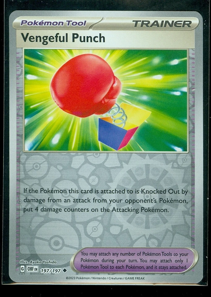 Pokemon VENGEFUL PUNCH 197/197 Obsidian Flames Rev Holo - - MINT - Image 1 of 1