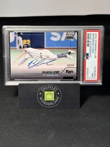 2022 Stadium Club Brandon Lowe Base Autographs PSA 9 POP 1 ONLY 1 HIGHER - Picture 1 of 3