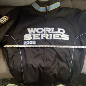 Majestic World Series 2003 Zip Up Adult florida Marlins Black sz 2xl Jacket - Picture 1 of 7