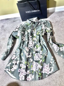 DOLCE GABBANA Flowers Printed Runway Limited Edition Shirt MSRP $2900 - Picture 1 of 10