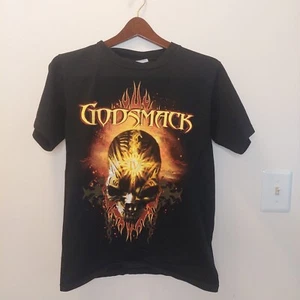 ANVIL Godsmack 4 Herren GR. S Schwarz Totenkopf Design Doppelseitig Kurzarm TShirt - Bild 1 von 4