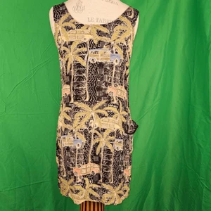 Weekend Traffic Womens Hawaiian Woodie Car Print Dress Medium - Picture 1 of 4