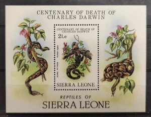 TIMBRE STAMP BLOC SIERRA LEONE Y&T#12 SERPENT SNAKE NEUF**/MNH-MINT 1982 ~E63 - Picture 1 of 1