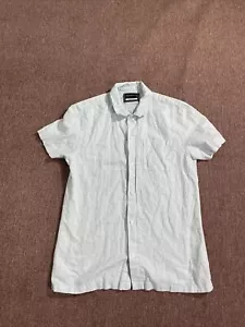 Redherring shirt size medium men cotton/linen made in Bangladesh turquoise color - Picture 1 of 5