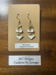 White Bikini Earrings - Picture 1 of 3