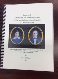 Records of John Stiles (a son of Benjamin Stiles) Of Old Lincoln County, North C - Picture 1 of 1