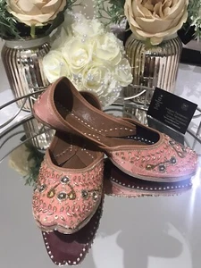Punjabi Jutti Women’s / Flat Shoes Women ( Uk Size 4)Double Cushion Inside - Picture 1 of 2