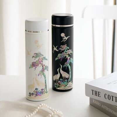 Laca incrustada com copo de aço inoxidável madrepérola 500ml #Songhak Coreia - Imagem 1 de 4