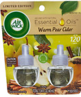 AirWick Plug In Refills Warm Pear Cider  Essential Oils Limited Edition NEW