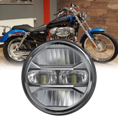 For Harley-Davidson 1998-220 XL883C /XL1200C 5.75" LED Headlight with Angle Eye - Image 1 of 4