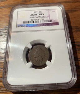 1877 INDIAN HEAD CENT NGC AG ~ KEY DATE! - Picture 1 of 4