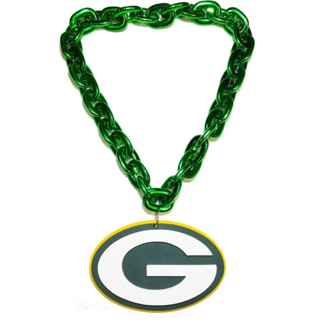Fanfave Green Bay Packers Football-NFL Necklace - Green (FF6711)