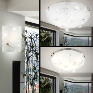 Decken Wand Leuchte Glas Kristalle Design Muster Lampe Wohn Zimmer Beleuchtung