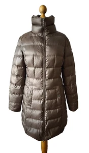 Abrigo Escada Sport $725 Talla 36 US 4 XS S Largo Sin Capucha Plumón Taupe NUEVO - Imagen 1 de 20