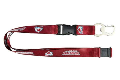 COLORADO AVALANCHE BOTTLE OPENER LANYARD KEYCHAIN W WITH DETACHABLE CLIP 2-SIDED Cover